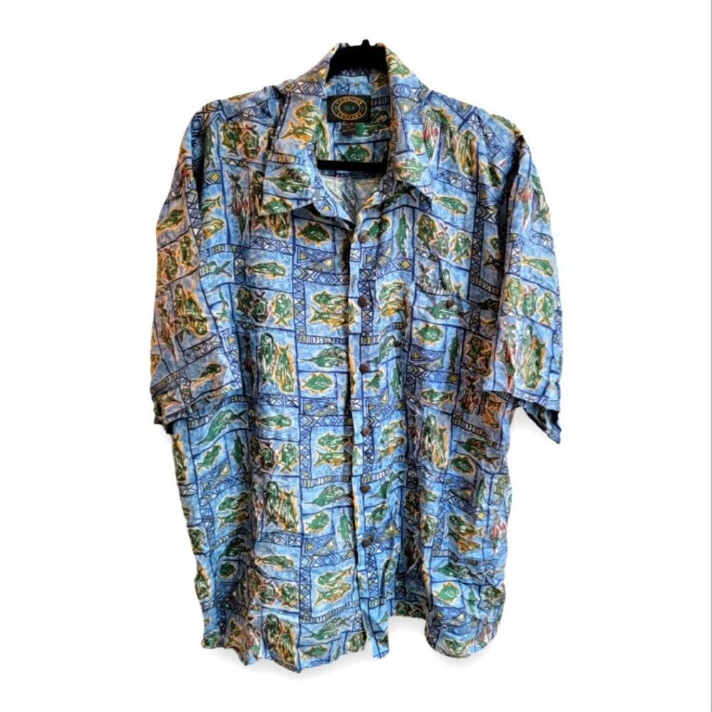 Hawaiian Silk Company 100% silk men's xl shirt